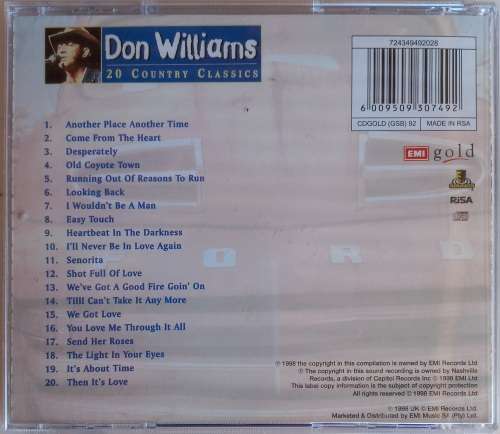 Don Williams - 20 Country classics cd