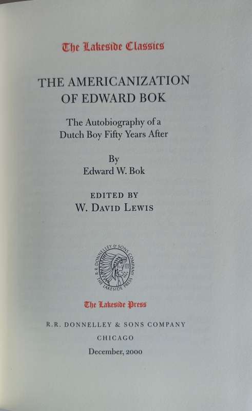 The Americanization of Edward Bok