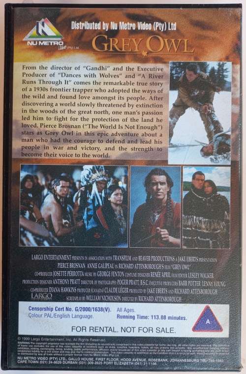 Grey owl VHS