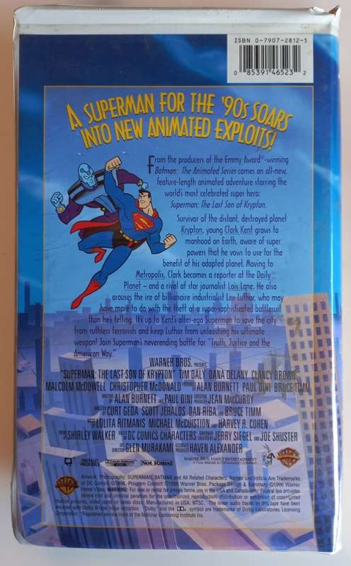 Superman The last son of Krypton VHS