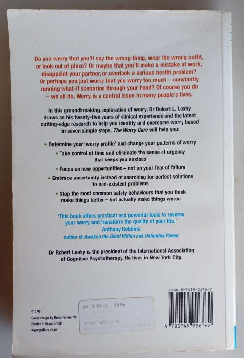 The worry cure by dr Robert L Leahy