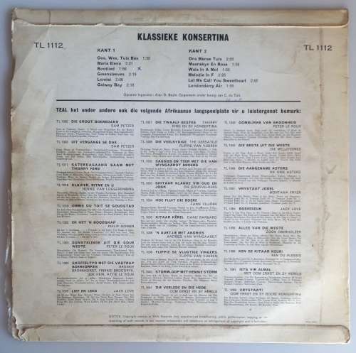 Thierry King - Klassieke konsertina LP