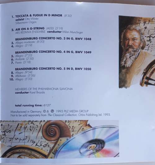 JS Bach - Masterpieces of baroque cd
