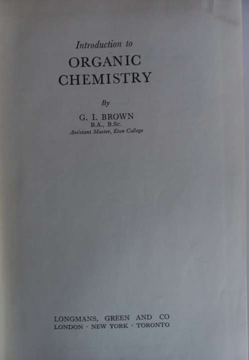 Introduction to organic chemistry