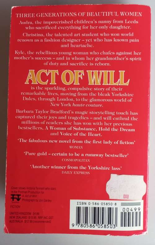 Act of will by Barbara Taylor Bradford