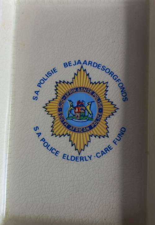Vintage SA Police elderly-care fund desk organizer
