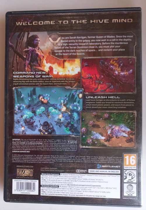 Starcraft II Heart of the swarm expansion set PC