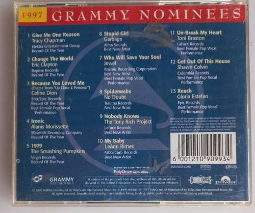 1997 Grammy nominees cd