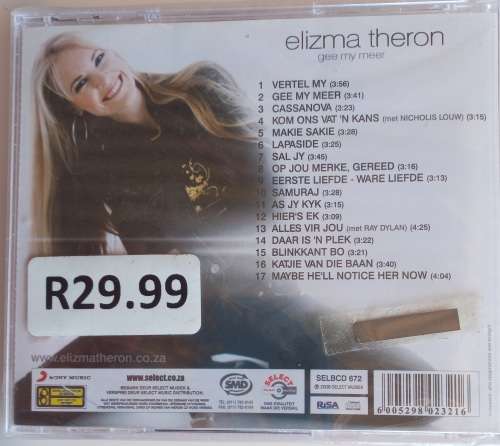 Elizma Theron - Gee my meer cd *sealed*