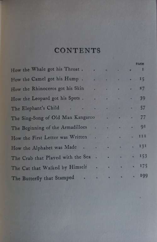 Just so stories by Rudyard Kipling