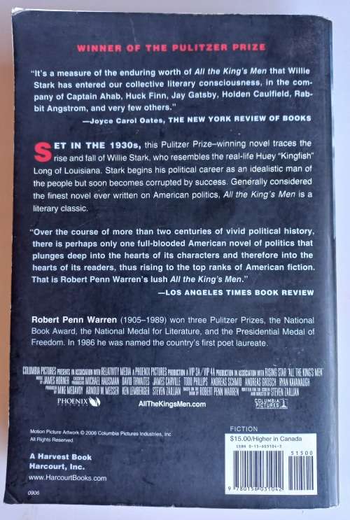 All the king`s men by Robert Penn Warren