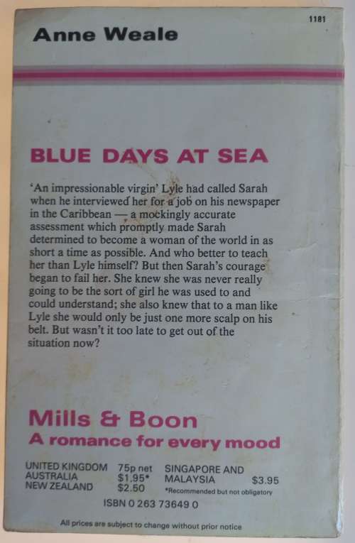 Blue days at sea by Anne Weale