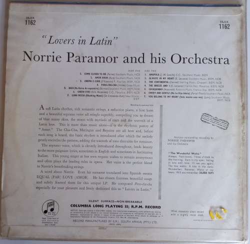 Norrie Paramor and his orchestra - Lovers in Latin LP