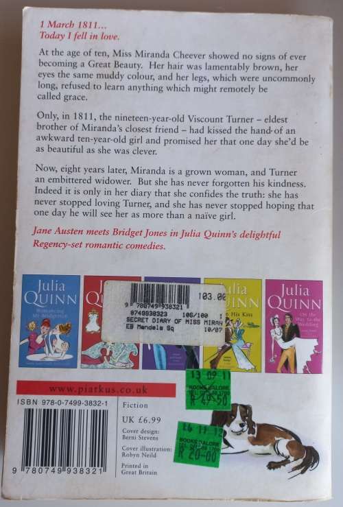 The secret diaries of miss Miranda Cheever by Julia Quinn