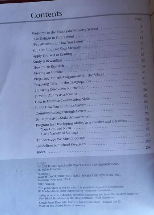 Benefit from theocratic ministry school education - Jehovah