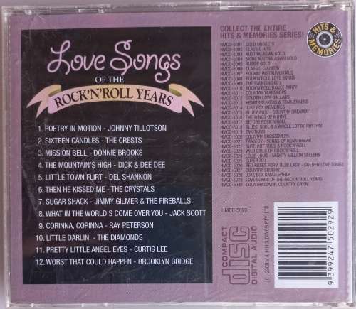 Love songs of the rock `n` roll years cd
