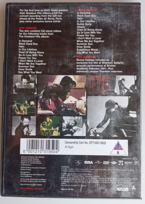Texas Paris dvd