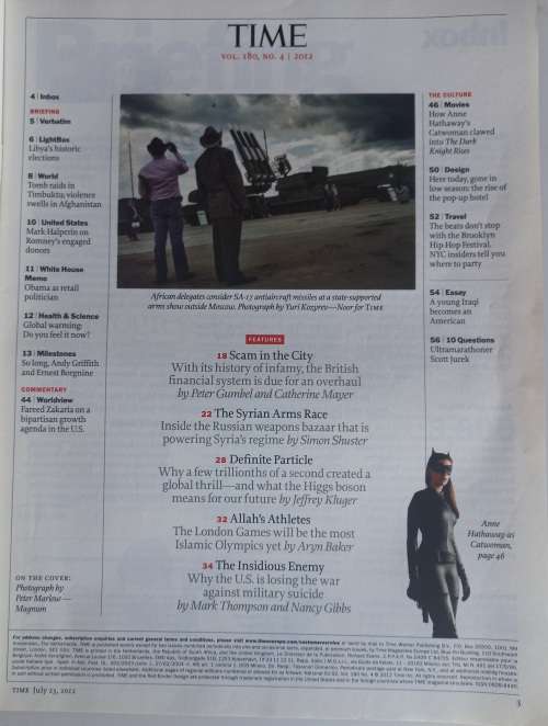Time magazine July 23, 2012