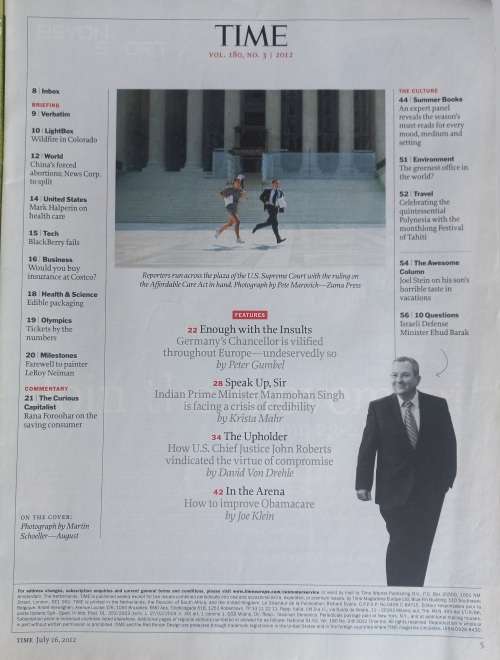 Time magazine July 16, 2012
