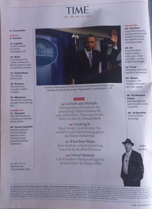 Time magazine December 2, 2013