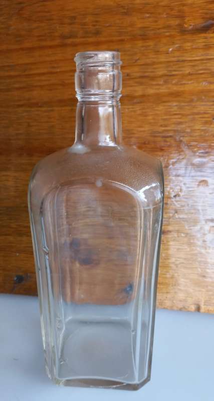 Clear glass bottle