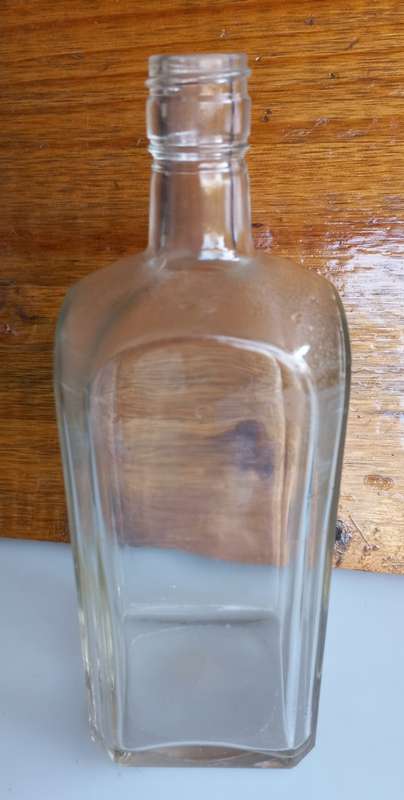 Clear glass bottle