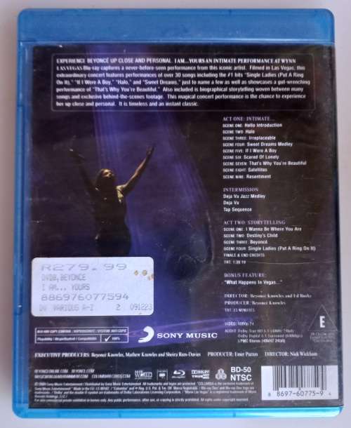Beyonce - I am...yours *Blue ray dvd*