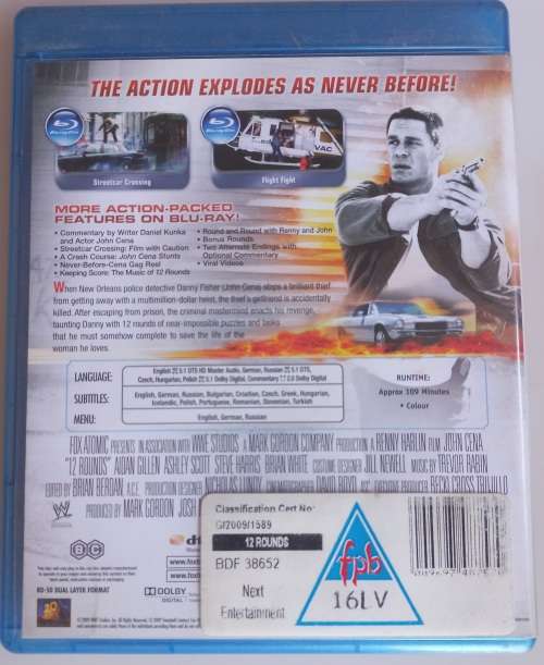 12 Rounds extreme cut *Blue ray dvd*