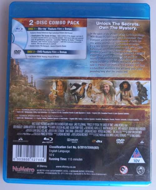 Prince of Persia, The sands of time *Blue ray dvd*