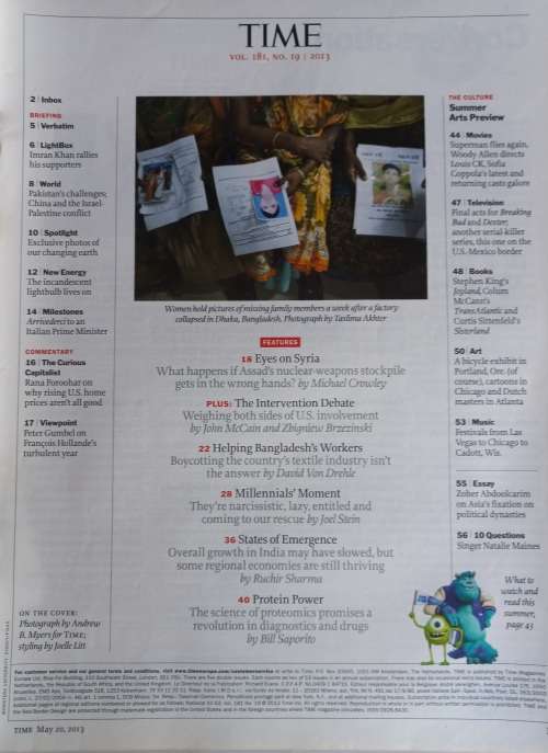 Time magazine May 20, 2013