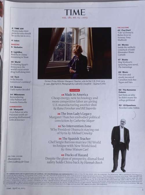 Time magazine April 22, 2013