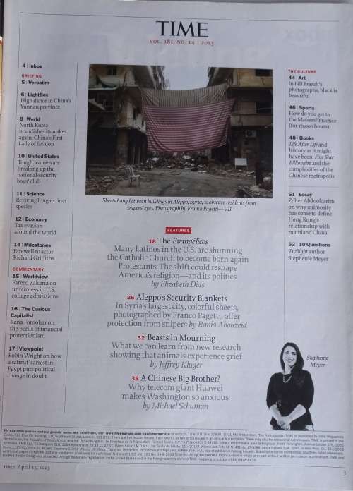 Time magazine April 15, 2013