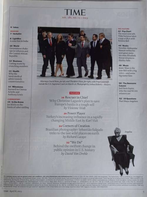 Time magazine April 8, 2013
