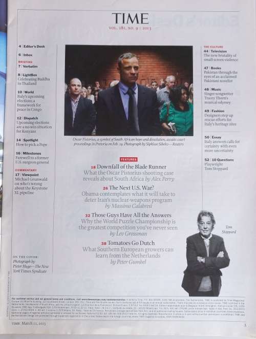 Time magazine March 11, 2013