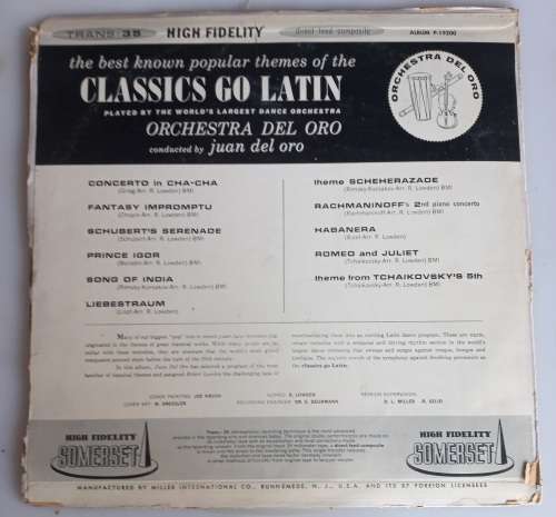 The pop classics go Latin LP