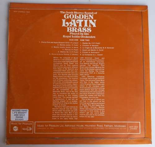 The lush stereo sound of golden Latin brass LP