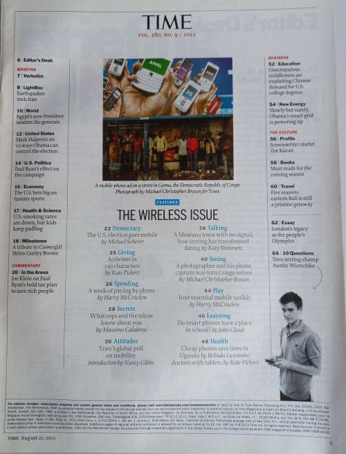 Time magazine August 27, 2012