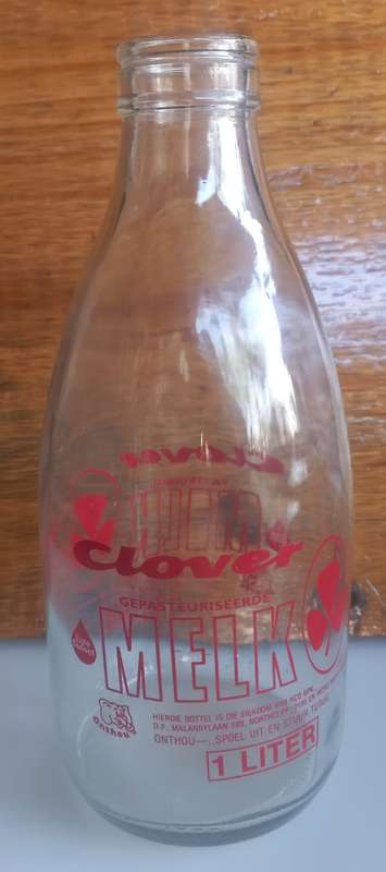Vintage 1 litre Clover milk bottle