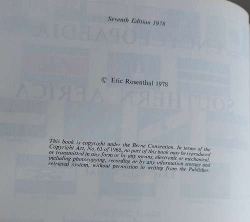 Encyclopedia of Southern Africa - Eric Rosenthal