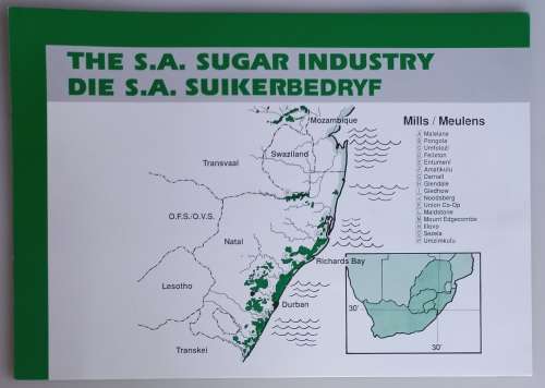 Vintage school posters x 8: The SA sugar industry geography teacher`s kit no 1