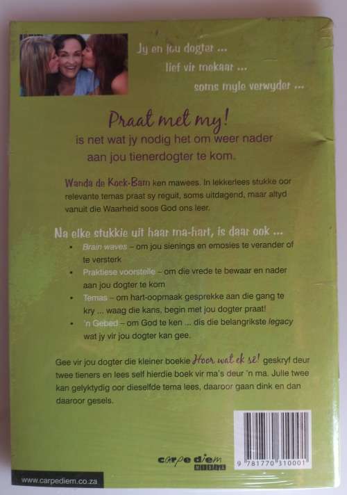 Praat met my, wat `n ma regtig voel en dink deur Wanda de Kock-Bam *geseel*