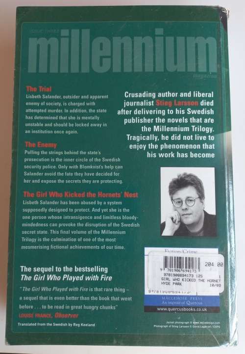 The girl who kicked the hornet`s nest by Stieg Larsson