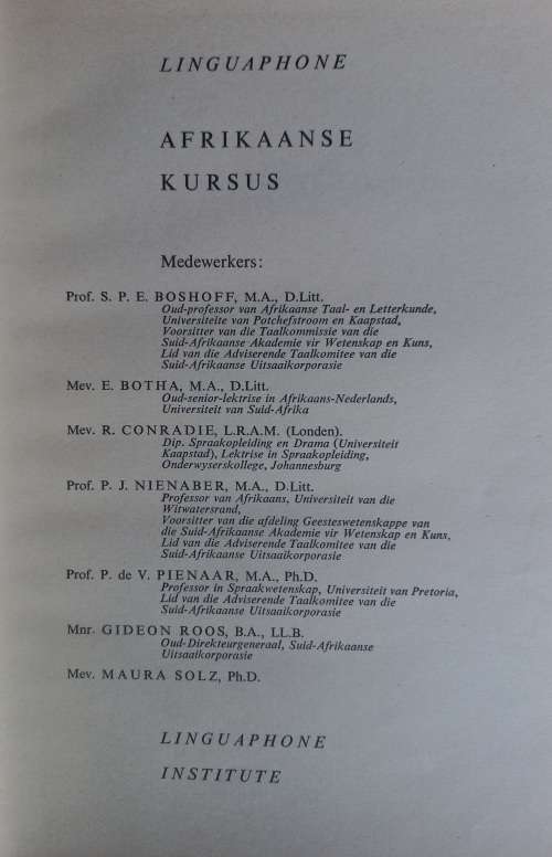 Linguaphone Afrikaanse kursus