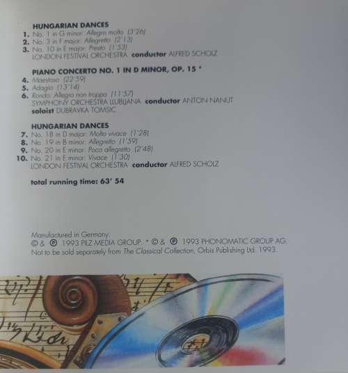 Brahms - Orchestral masterpieces cd