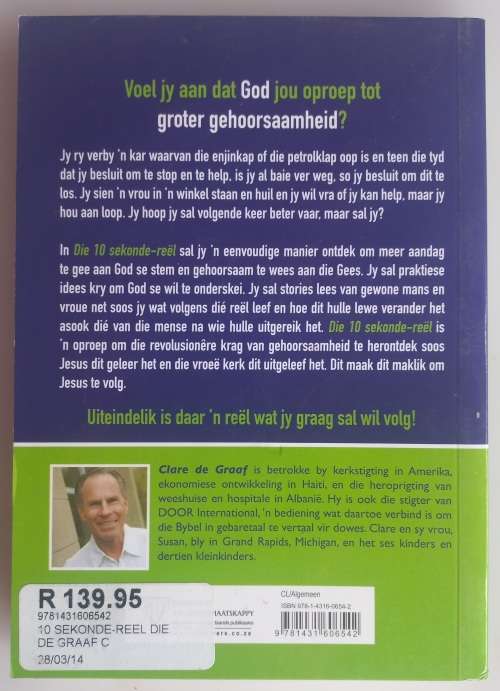 Die 10 sekonde-reel deur Clare de Graaf