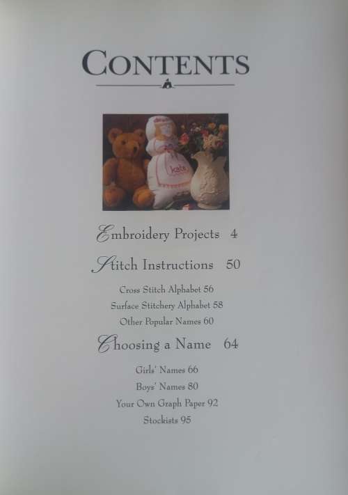 Babies` names & embroidery