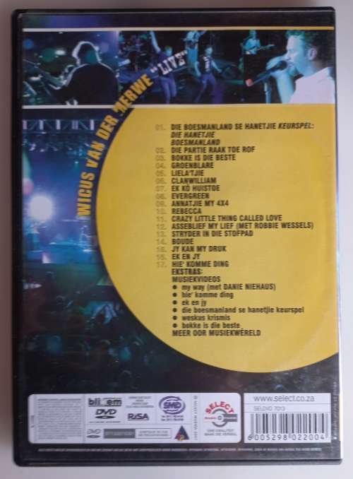 Wicus van der Merwe Live dvd