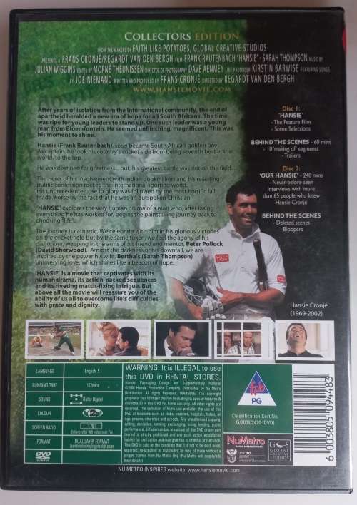 Hansie dvd