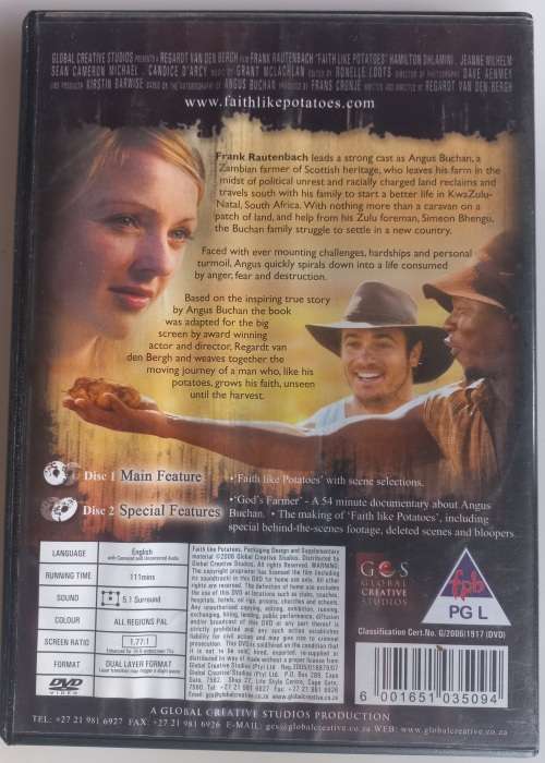 Faith like potatoes 2 disc special edition dvd