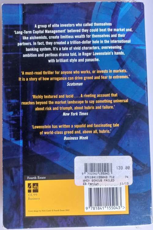 When genius failed by Roger Lowenstein